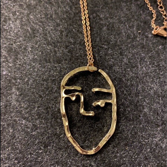 Abstract face necklace - Picture 5 of 8
